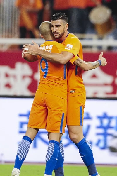 Talyan Futbolcu Graziano Pelle Shandong Luneng Taishan Doğru Onun Takım — Stok fotoğraf