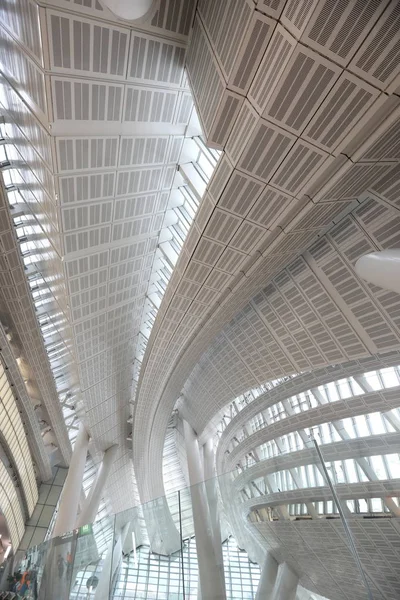 Vista Interior Estação Ferroviária West Kowloon Ligação Ferroviária Guangzhou Shenzhen — Fotografia de Stock