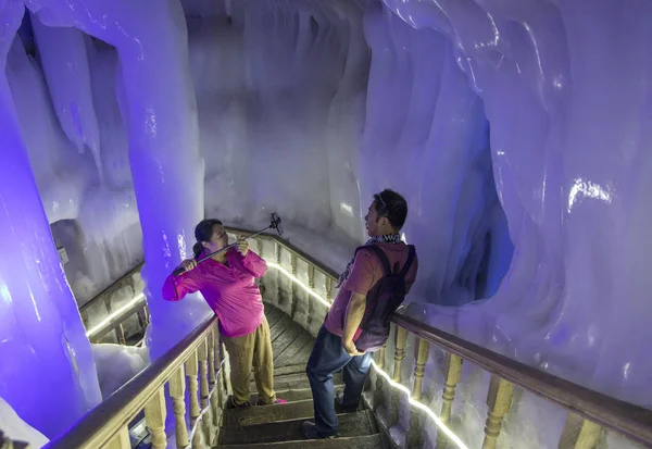 Paisaje Cueva Hielo Ningwu Que Dice Que Formó Durante Cuarto — Foto de Stock