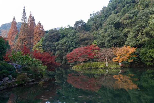 Τοπίο Από Jiuxi Yanshu Στην Πόλη Hangzhou Zhejiang Επαρχία Της — Φωτογραφία Αρχείου