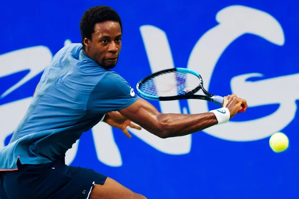 Gael Monfils Της Γαλλίας Παίζει Έναν Πυροβολισμό Lloyd Harris Της — Φωτογραφία Αρχείου