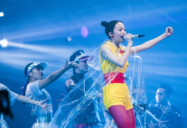 Tajvani Énekes Színésznő Angela Chang Elvégzi Érte Utazás World Tour — Stock Fotó