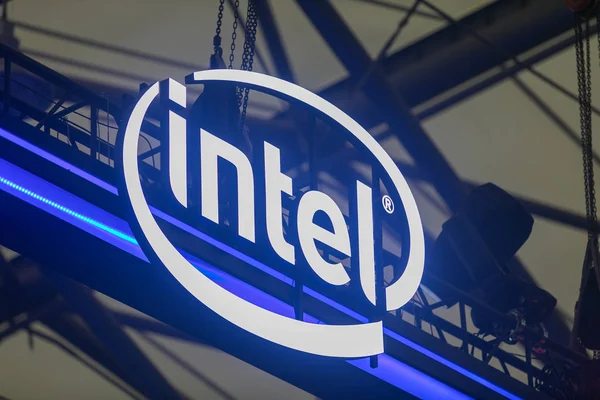 Över Montern Intel China Digital Entertainment Expo Även Känd Som — Stockfoto