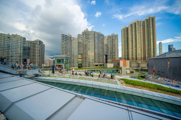 Uma Vista Estação Ferroviária West Kowloon Ligação Ferroviária Guangzhou Shenzhen — Fotografia de Stock