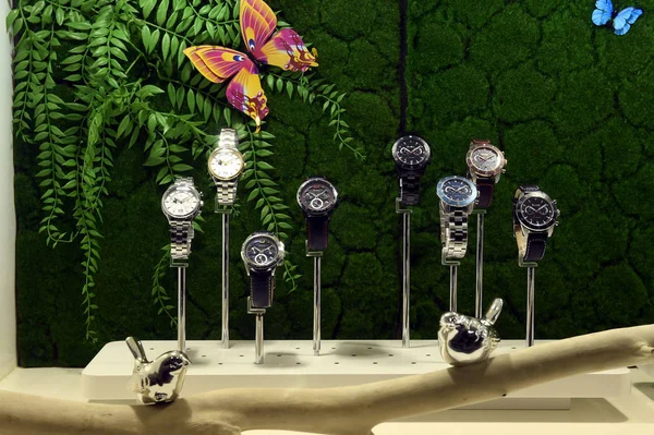Relógios Renley Estão Exibição Durante Hong Kong Watch Clock Fair — Fotografia de Stock