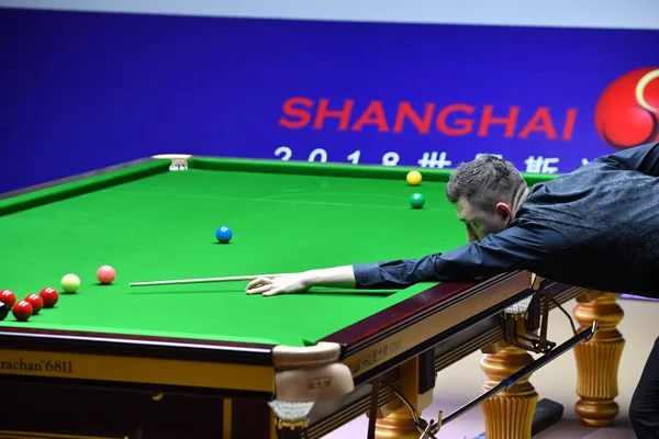 Anglia Kyren Wilson Játszik Egy Lövés Ronnie Sullivan Angliában Elődöntő — Stock Fotó