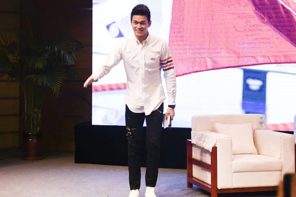Chinese Swimming Olympic Champion Sun Yang Attends Sharing Session Shanghai — Stock Photo, Image