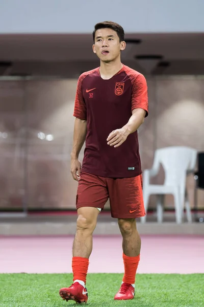 Chi Zhongguo Dari Tim Nasional Sepak Bola Pria Tiongkok Mengambil — Stok Foto