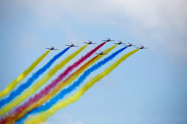 Dysze Chińskiego Pla Ludowej Armii Wyzwolenia Air Force Wykonać Czasie — Zdjęcie stockowe