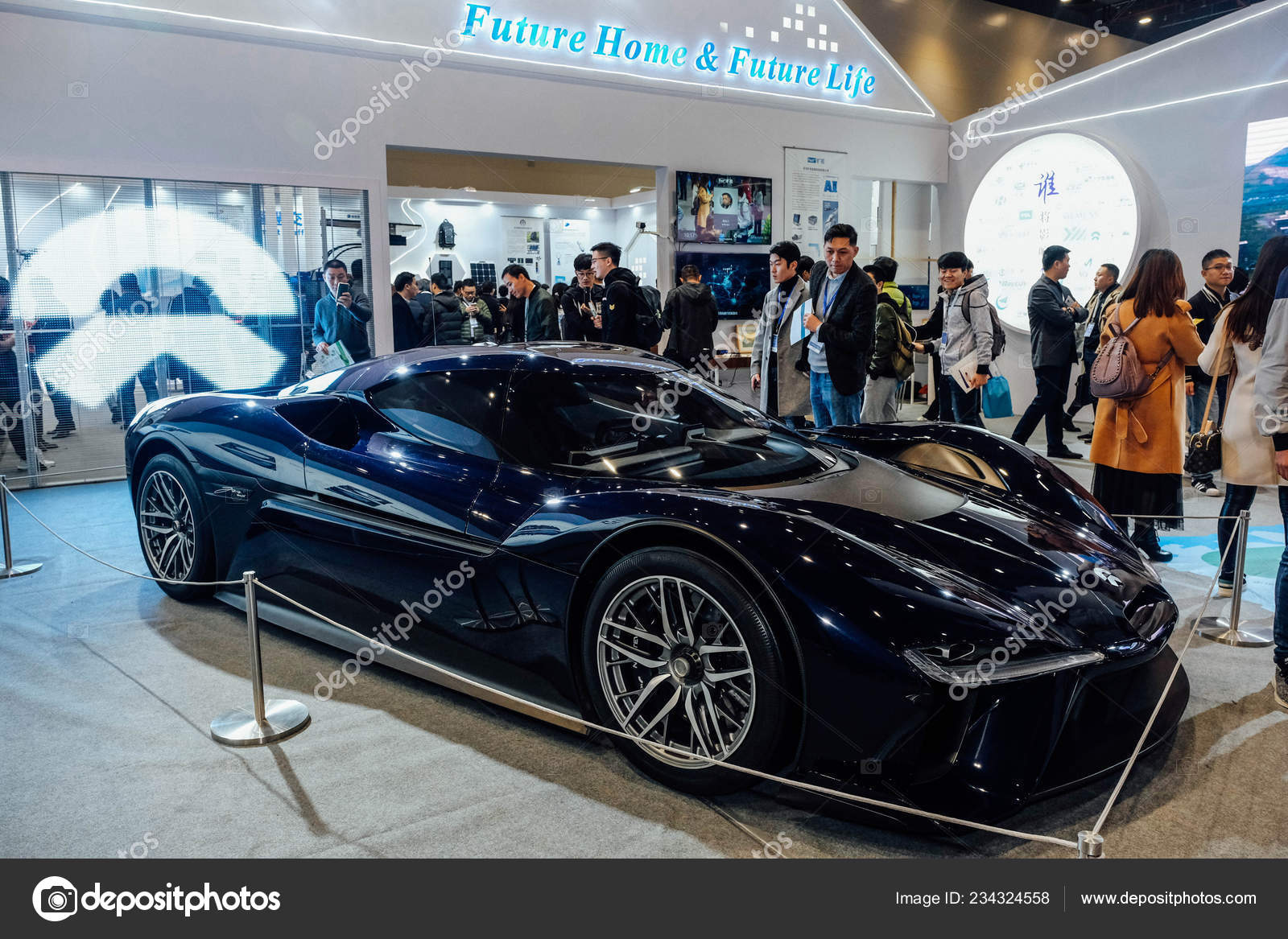 Nio Ep9 Electric Supercar Nextev Display 15th Optics Valley China Stock Editorial Photo C Chinaimages