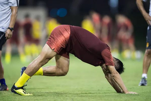 Jugador Selección Fútbol Masculino China Participa Sesión Entrenamiento Antes Del — Foto de Stock