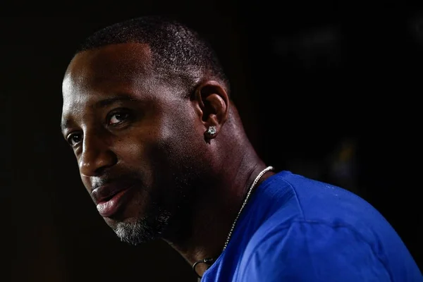 Amerikanische Pensionierte Basketballspielerin Tracy Mcgrady Akzeptiert Ein Exklusives Interview Vor — Stockfoto