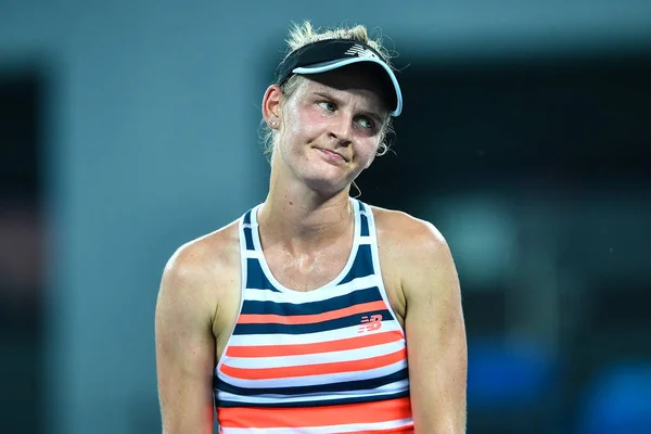 Fiona Ferro France Reacts Being Defeated Wang Qiang China Quarterfinal — Stock Photo, Image