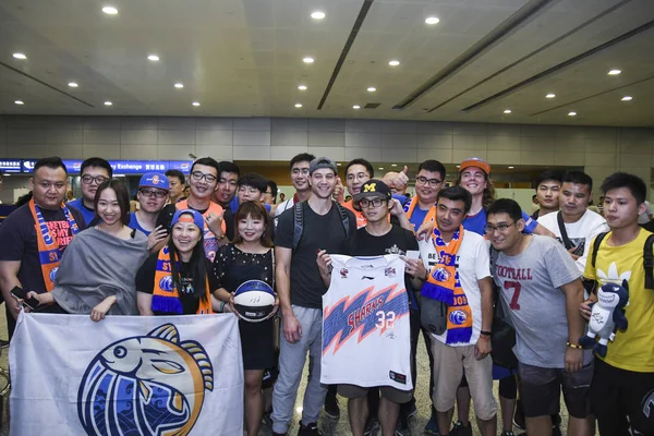 Americký Basketbalista Jimmer Fredette Který Hraje Shanghai Sharks Čínské Basketbalové — Stock fotografie