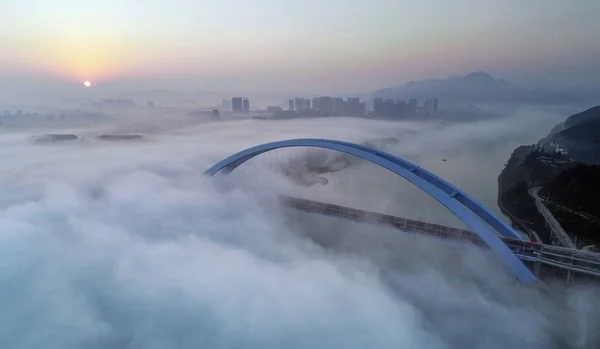 Aerial View Guantang Bridge Liuzhou City South China Guangxi Zhuang — Stock Photo, Image