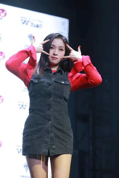 Anggota Girlband Korea Selatan Dreamcatcher Tampil Sebuah Showcase Untuk Merilis — Stok Foto