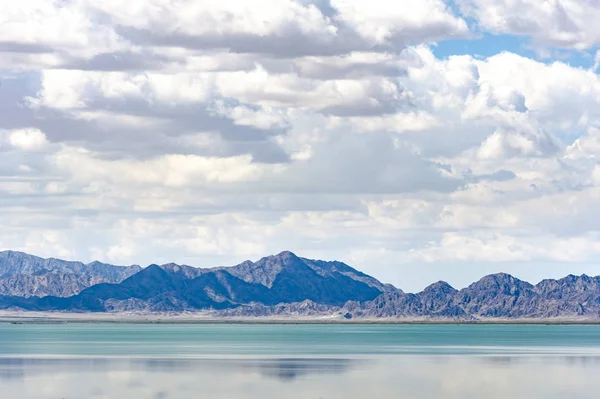 Paisagem Lago Salgado Xiao Qaidam Haixi Mongol Prefeitura Autônoma Tibetana — Fotografia de Stock