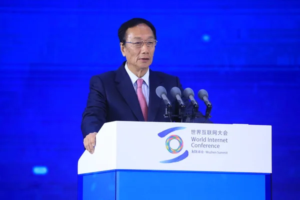 Terry Gou Elnöke Hon Hai Precision Industry Ltd Elnöke Foxconn — Stock Fotó