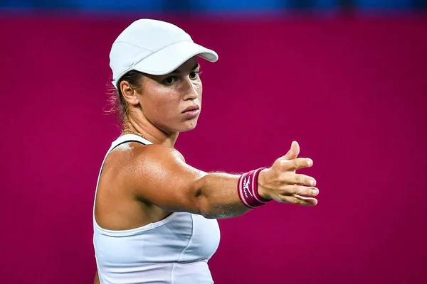 Yulia Putintseva Kazakhstan Réagit Lors Match Quart Finale Contre Kateryna — Photo