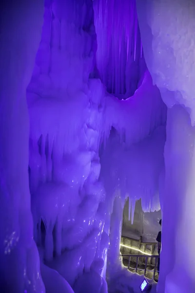 Paesaggio Della Grotta Ghiaccio Ningwu Che Dice Sia Formata Durante — Foto Stock