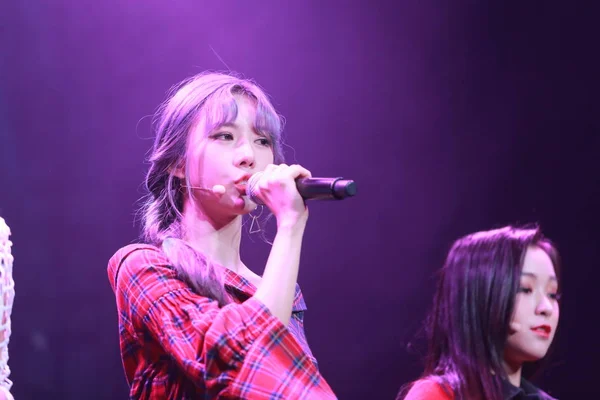 Members South Korean Girl Group Dreamcatcher Perform Showcase Release Third — Stock Fotó