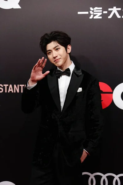 Cantante Rapero Chino Cai Xukun Del Grupo Chicos Chinos Nine — Foto de Stock