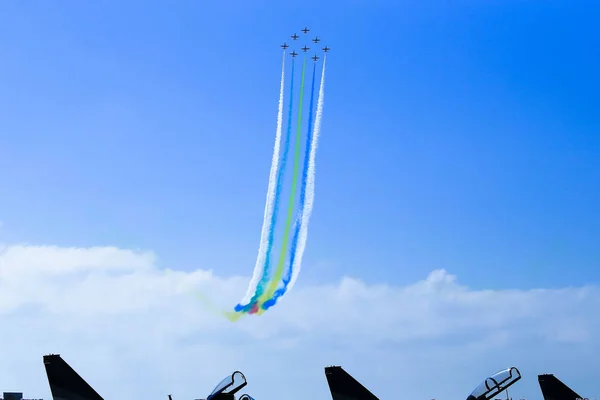 10A Fighter Jets August 1St Bayi Aerobatics Team Chinese Pla — 图库照片