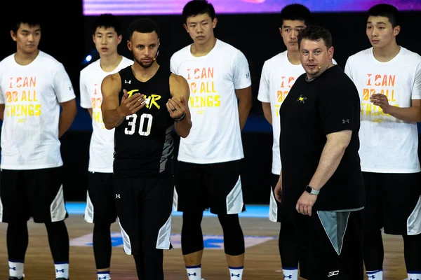 Nba Csillag Stephen Curry Golden State Warriors Rajongó Találkozóesemény Részt — Stock Fotó