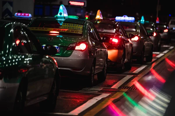 Guangzhou Baiyun Nemzetközi Repülőtér Terminál Pick Taxiállomás Utasok Felvenni Mint — Stock Fotó