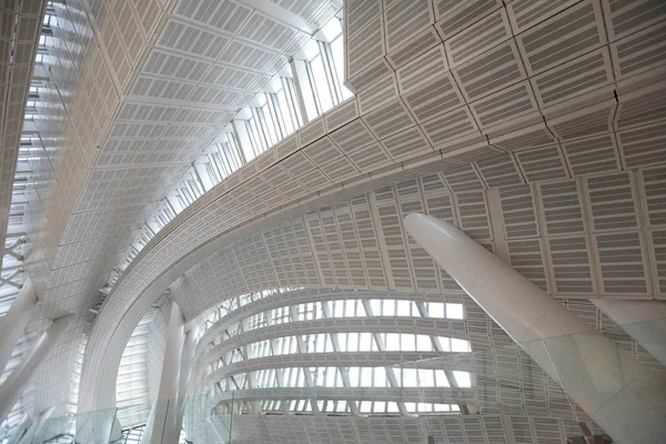 Vista Interior Estação Ferroviária West Kowloon Ligação Ferroviária Guangzhou Shenzhen — Fotografia de Stock