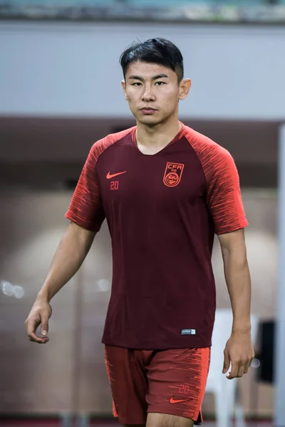 Hanchao Dari Tim Nasional Sepak Bola Pria Tiongkok Mengambil Bagian — Stok Foto