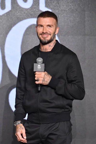 Bintang Sepak Bola Inggris David Beckham Menghadiri Acara Promosi Untuk — Stok Foto