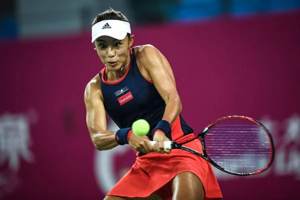 Wang Qiang Chine Retourne Tir Andrea Petkovic Allemagne Dans Leur — Photo