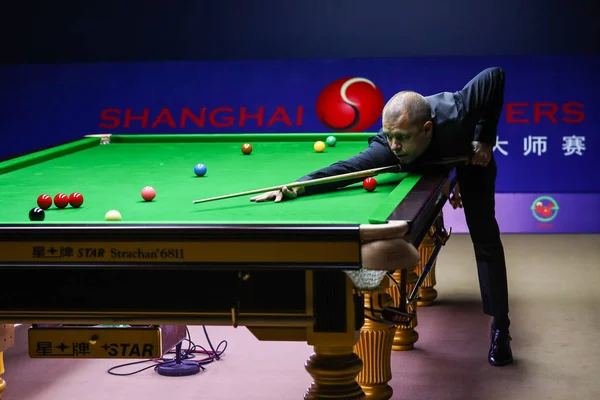 Barry Hawkins Anglia Játszik Egy Lövés Wales Mark Williams Től — Stock Fotó