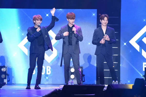 Members South Korean Boy Group Btob Perform 2018 Btob Time — Stock Photo, Image