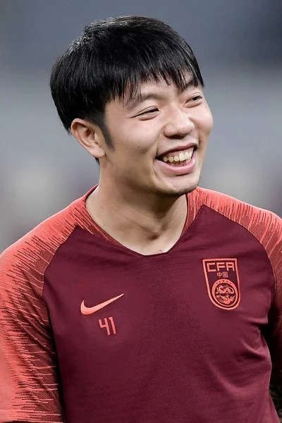 Zhang Xizhe Dari Tim Nasional Sepak Bola Pria Tiongkok Mengambil — Stok Foto