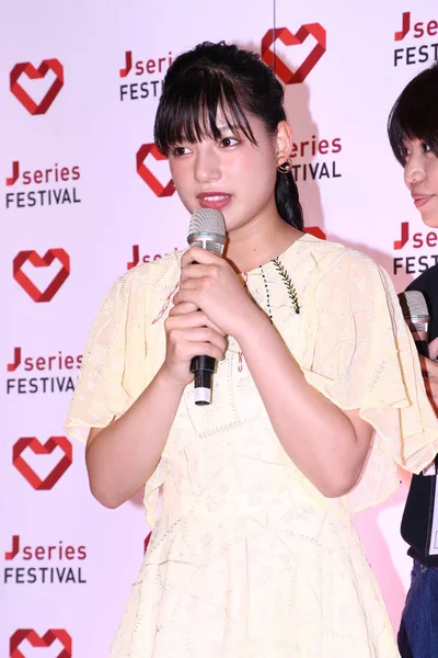 2018年9月18日 日本女演员石井出席在台湾台北举行的 系列艺术节推广活动 — 图库照片