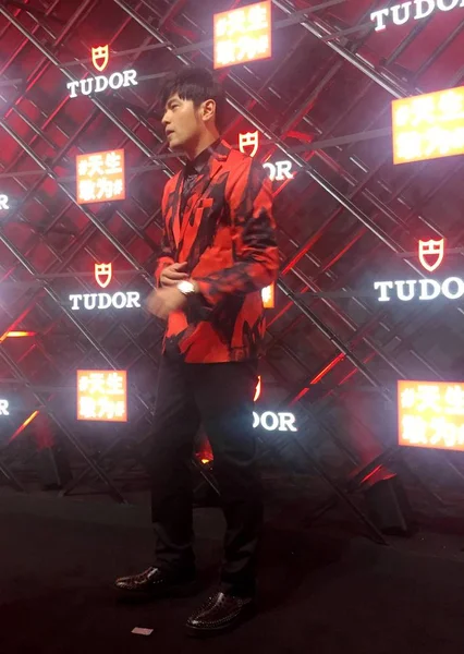 Cantante Actor Taiwanés Jay Chou Asiste Evento Promocional Relojes Tudor —  Fotos de Stock