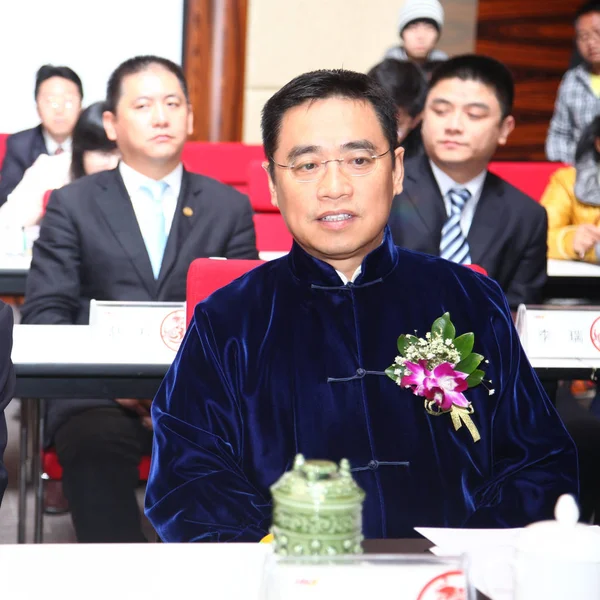 Wang Jian Tehdejší Místopředseda Skupiny Hna Účastní Setkání Marseille City — Stock fotografie