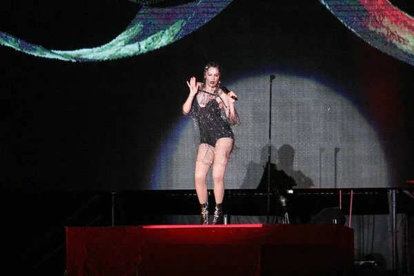 Angielski Piosenkarz Jessie Wykonuje Się Koncercie Podczas Rejsu Tajpej Tajwan — Zdjęcie stockowe