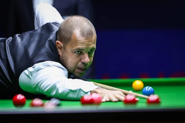 Barry Hawkins Angleterre Joue Tir Contre Stephen Maguire Écosse Dans — Photo