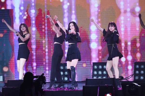 Miembros Del Grupo Chicas Surcoreanas Apink Actuarán Concierto Apink Asia — Foto de Stock