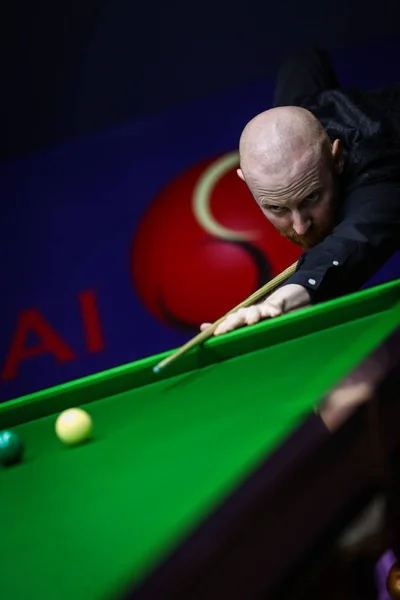 Anthony Mcgill Écosse Joue Tir Contre Yan Bingtao Chine Lors — Photo