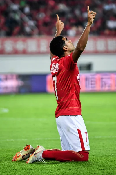 Pemain Sepak Bola Brasil Alan Carvalho Dari Guangzhou Evergrande Taobao — Stok Foto