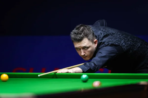 Kyren Wilson Της Αγγλίας Παίζει Έναν Πυροβολισμό Ryan Ημέρα Της — Φωτογραφία Αρχείου