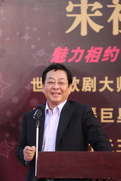 Zeng Qinghuai Então Vice Presidente Sociedade Chinesa Promoção Cultura Irmão — Fotografia de Stock