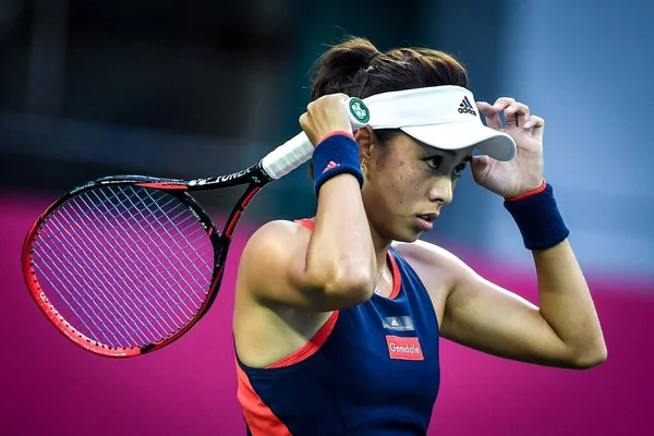 Wang Qiang Della Cina Reagisce Nella Semifinale Contro Andrea Petkovic — Foto Stock