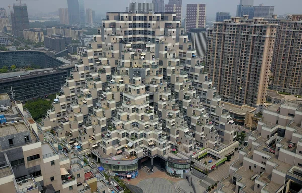 File Aerial View Pyramid Complex Comprised Three Office Buildings Kunshan — Stock Photo, Image