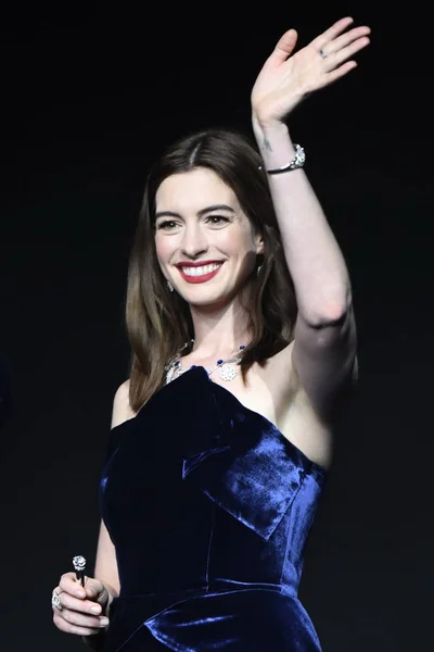 Aktris Amerika Anne Hathaway Menghadiri Acara Promosi Untuk Merek Perhiasan — Stok Foto