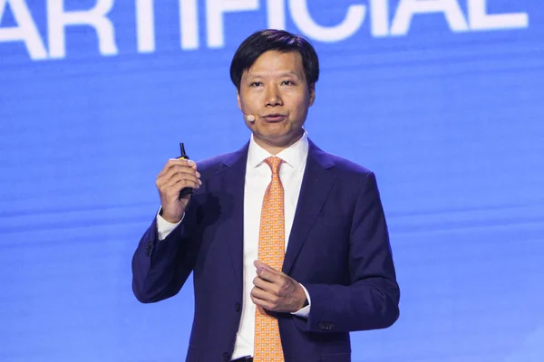 Lei Jun Presidente Ceo Xiaomi Technology Presidente Kingsoft Corp Habla — Foto de Stock